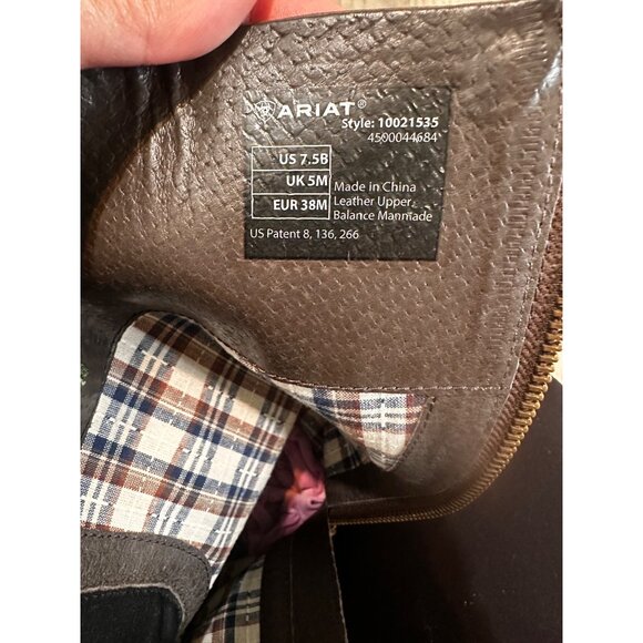 SOLD Ariat Clara H2O Work Boots Women 7.5 Brown Real Leather Tall Equestrian Ful - Picture 10 of 16